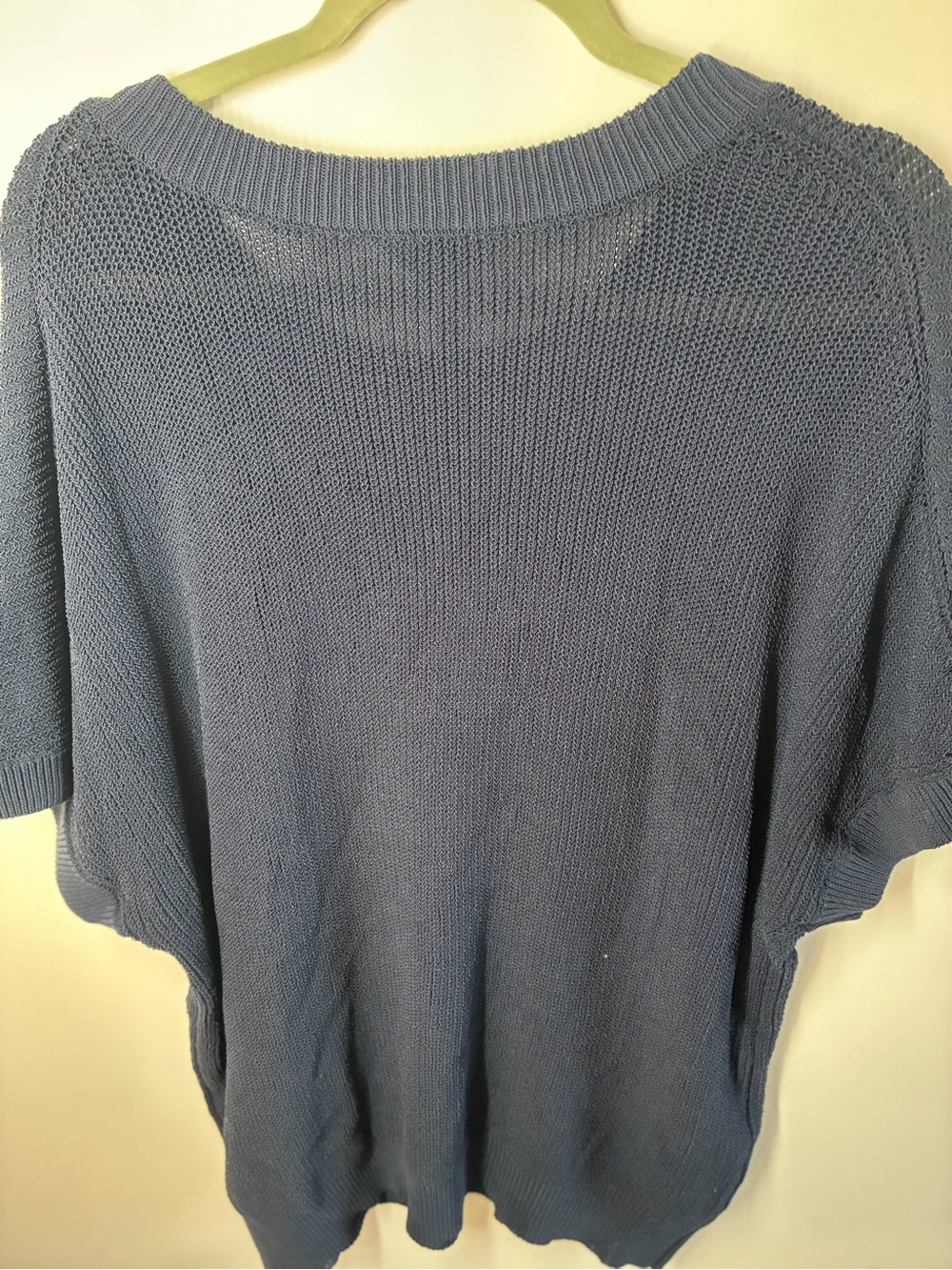 Terra & Sky Navy Short Sleeve Knit Sweater - Picture 4 of 5